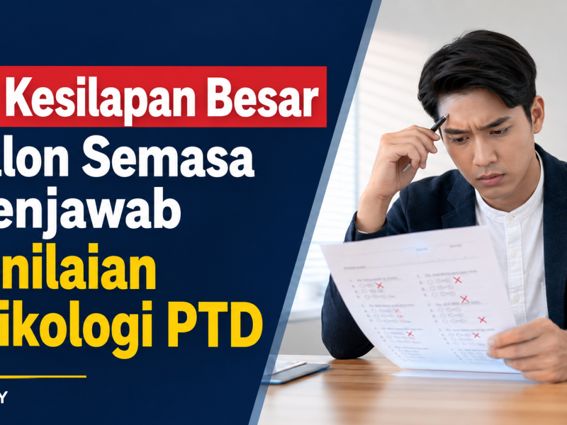 10 Kesilapan Besar Calon Semasa Menjawab Penilaian Psikologi PTD