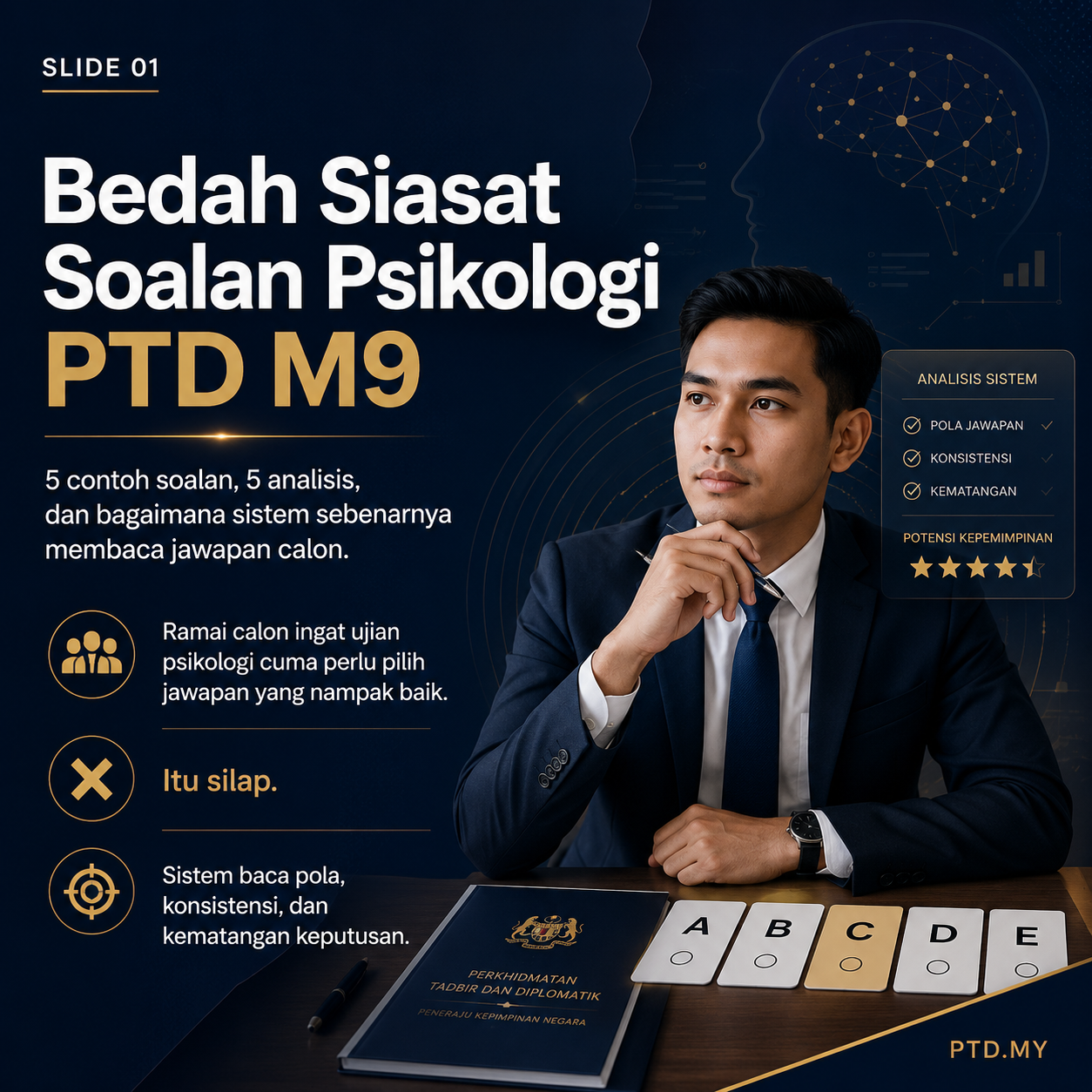 Slide 1 Bedah Siasat Soalan Psikologi PTD M9