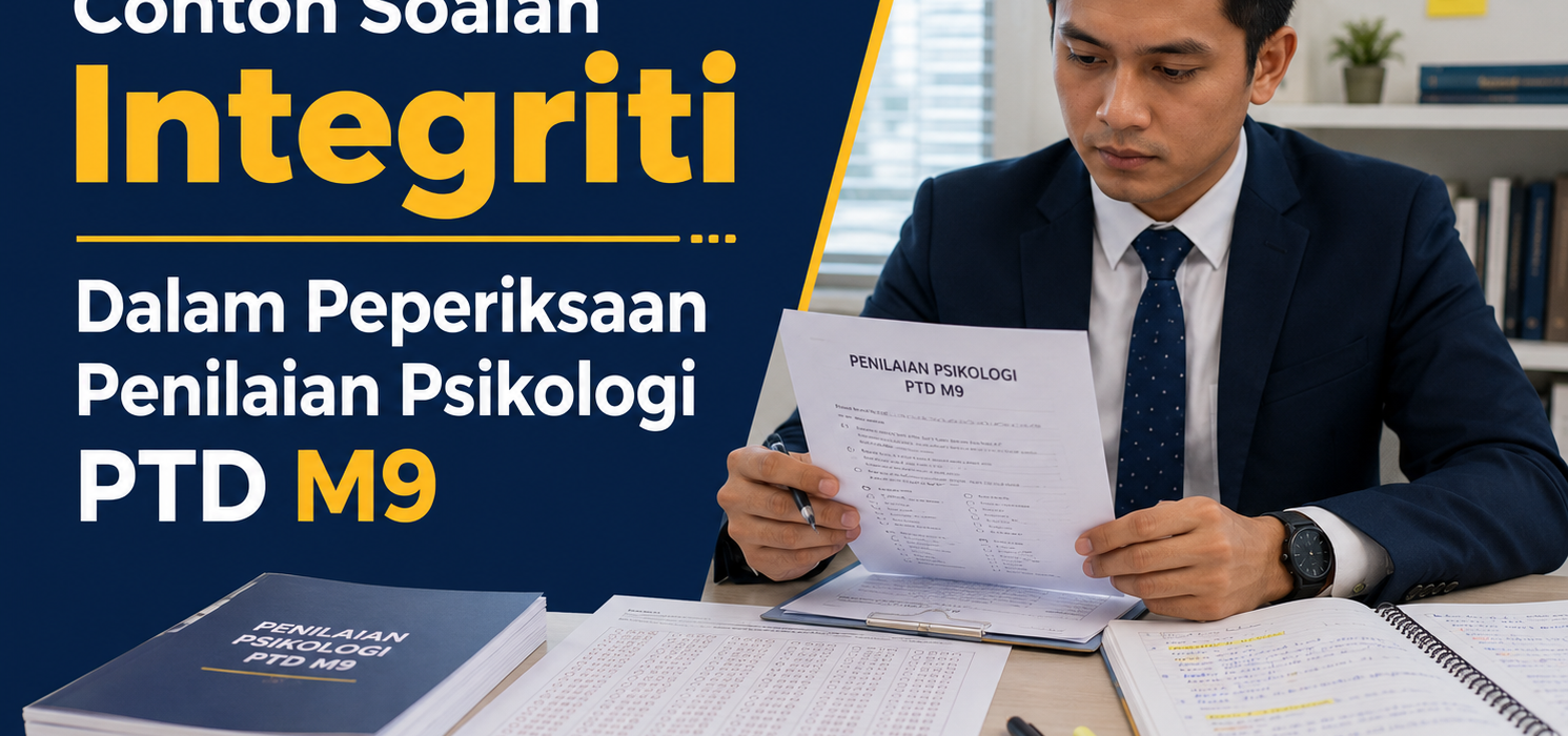 Contoh Soalan Integriti Dalam Peperiksaan Penilaian Psikologi PTD M9