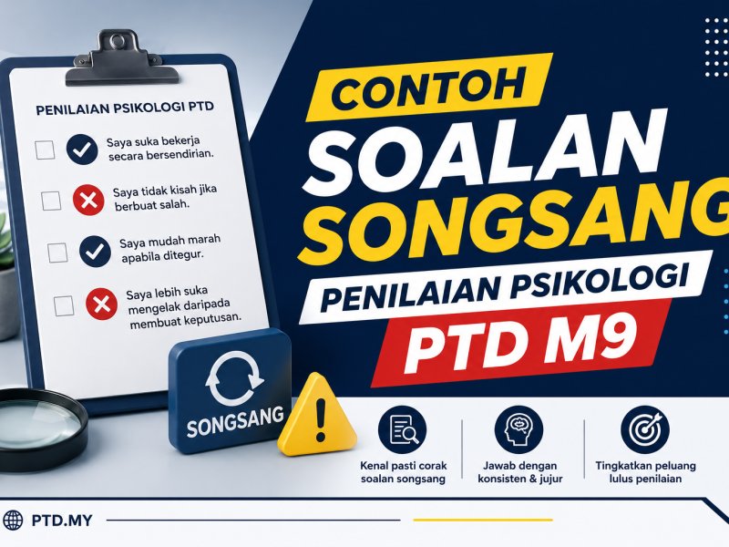 Contoh Soalan Songsang Penilaian Psikologi PTD M9