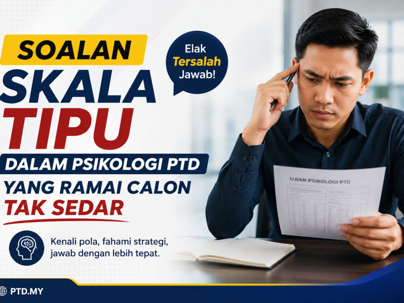 Soalan Skala Tipu Dalam Psikologi PTD Yang Ramai Calon Tak Sedar